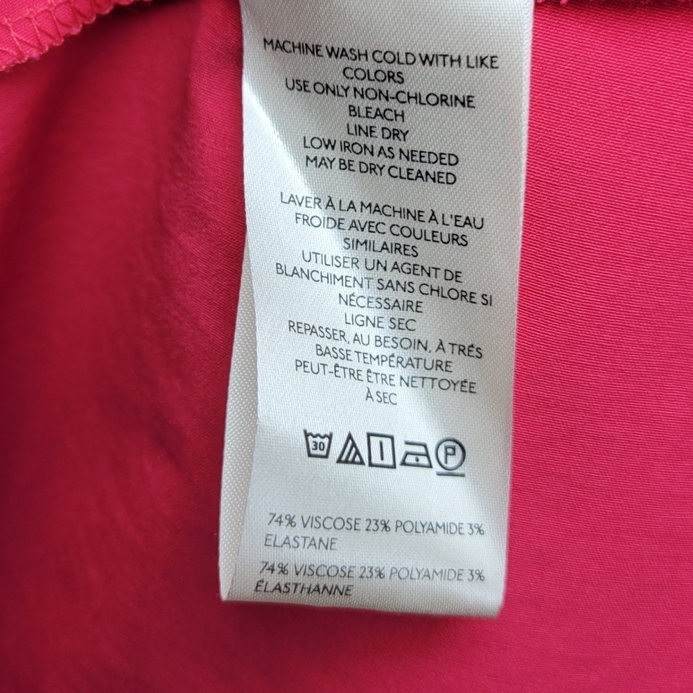 Maeve Pink Bow Back Dress Medium Valentine's Day Mini Fit Flare Chic Cottagecore - Picture 4 of 9